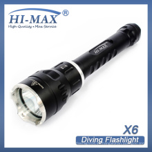 Fábrica de suministro de alta calidad cree xm-l2 LED recargable buceo LED buceo linterna